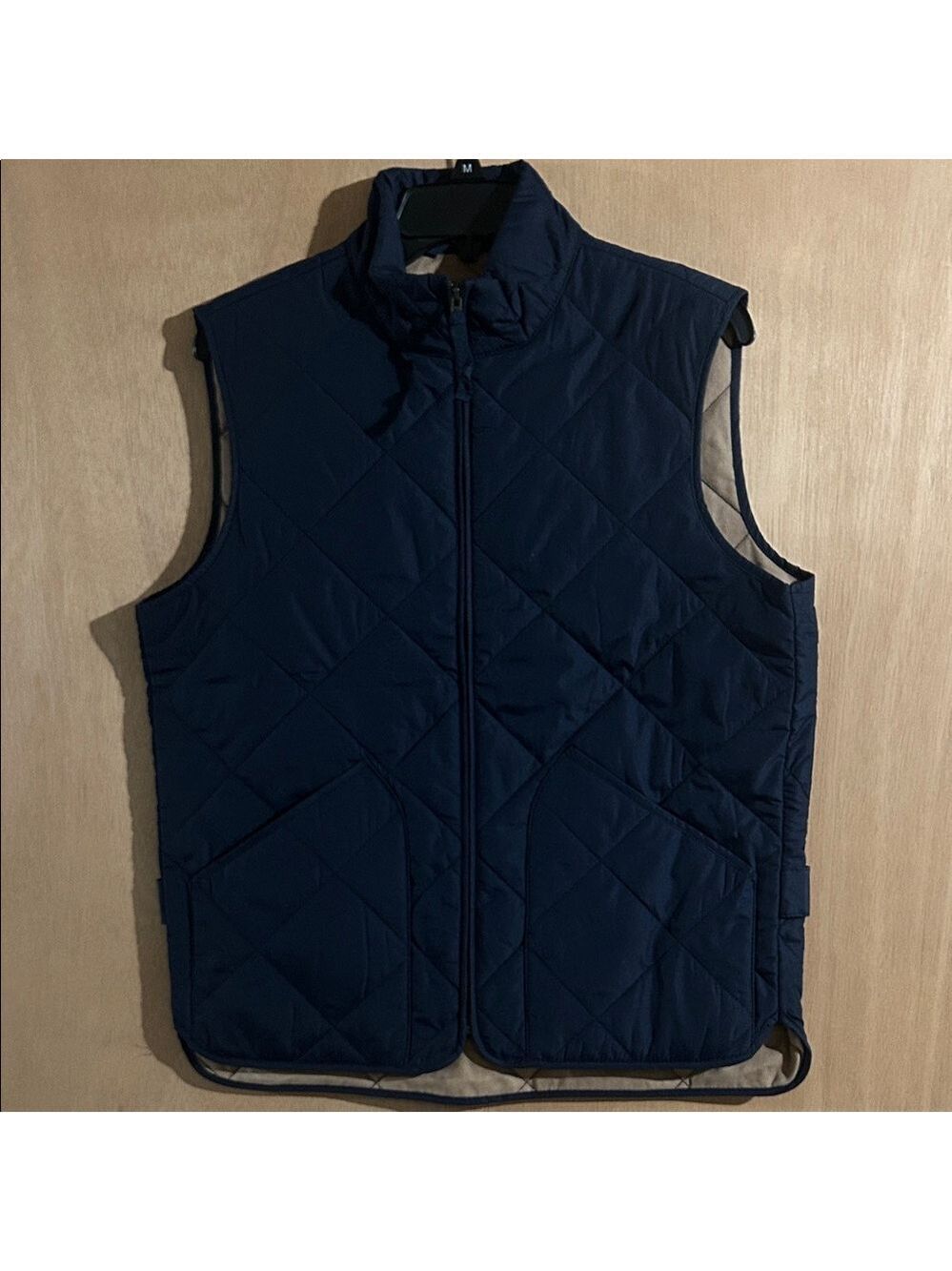 J. Crew Men's Dark Blue Quilted Vest